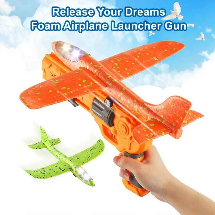 مسدس طائرات لطرد الرغوة ، ألعاب الأطفال . Foam jet gun, children's toys
