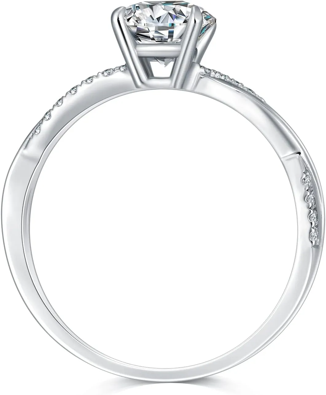 1.16 Carat (ctw) Moissanite Engagement Rings for Women 10K/14K/18K Gold Rings Moissanite Rings