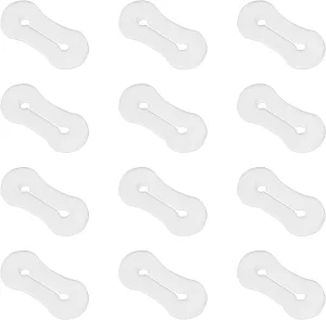 12 Pcs Cufflinks Adapters, Invisible Adapters for Cuff Links Mens, Silicone Cuff Link Converters for Men's Dress Shirts and French Cuffs Universal Fit, Transparent Design (2.6 x 1.2 cm)