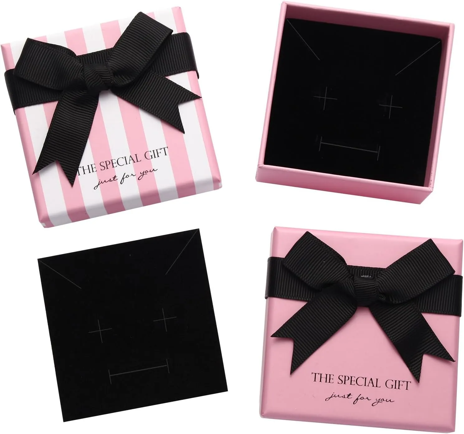 14pcs Small pink Cardboard Gift Jewelry Boxes for Necklace, Earring, Ring, Pendant, Bracelet, Anklet, Jewelry HolderBulk Gift Box jewelry display (pink)