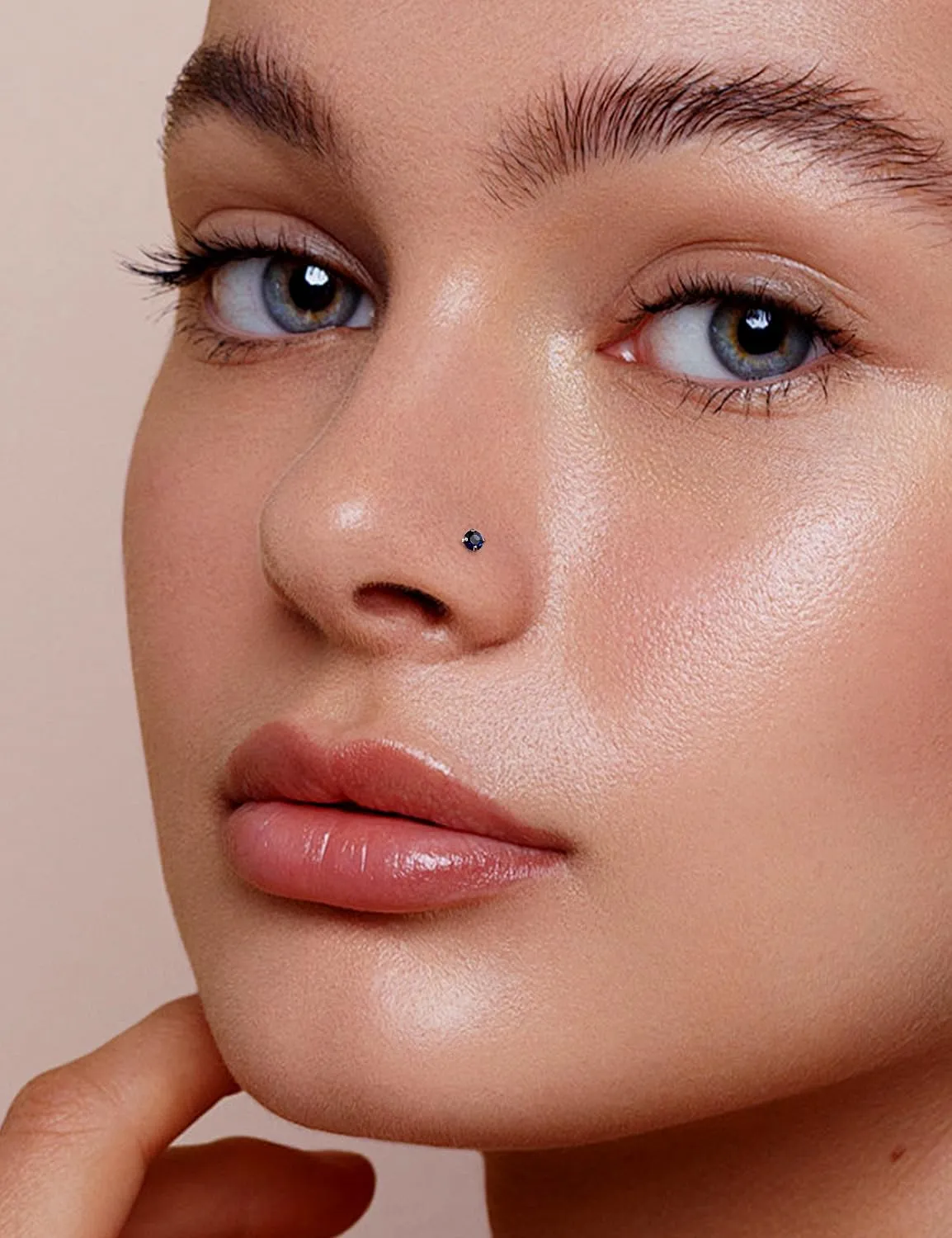 18G 20G 22G Round Cubic Zirconia Nose Rings Studs for Women Men 316L Stainless Surgical Steel Nose Ring Stud Piercing Jewelry Silver Clear CZ 1.5mm 2mm