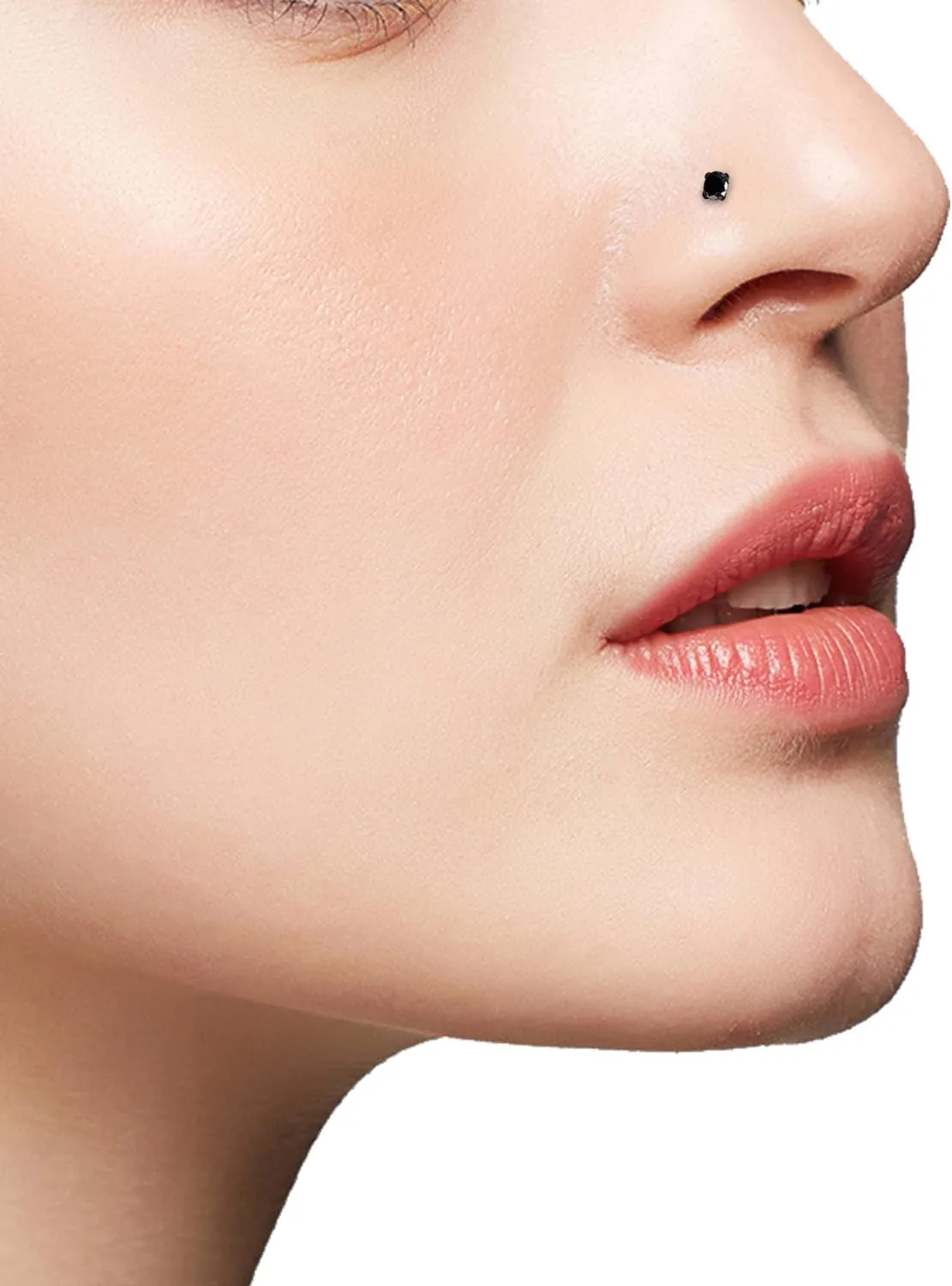 24G 22G 20G 18G Nose Rings Studs Piercing Jewelry For Women Men 316L Surgical Steel Screw Nose Rings Studs Corkscrew Nostrial Piercing Jewelry for Women Men Diamond CZ 2mm 2.5mm 3mm