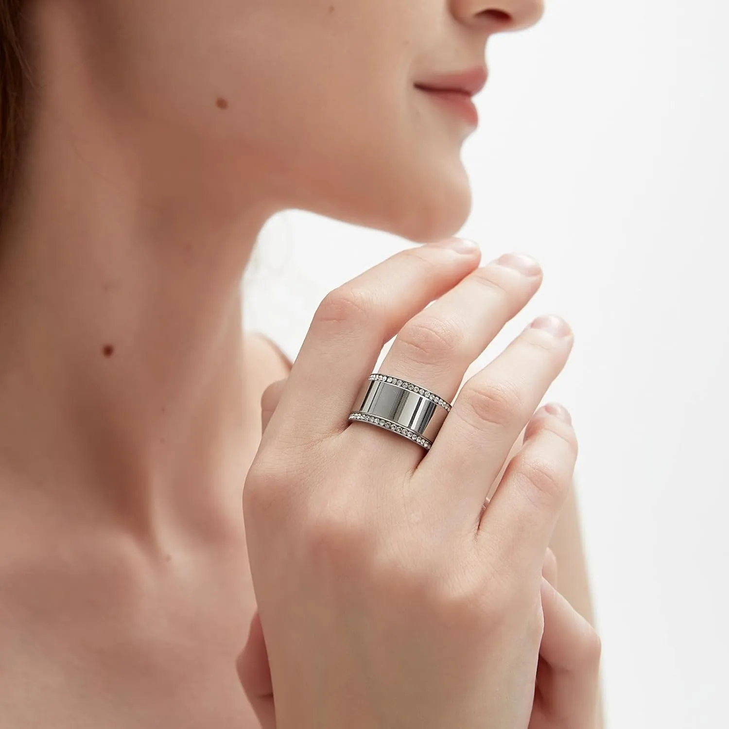 3-Pack Silver Rings For Women Non Tarnish, Cubic Zirconia Ring for Women, Sterling Silver Rings For Women