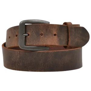 3D Belt Company Men's Brown Distressed Raw Edge Leather Belt D1162