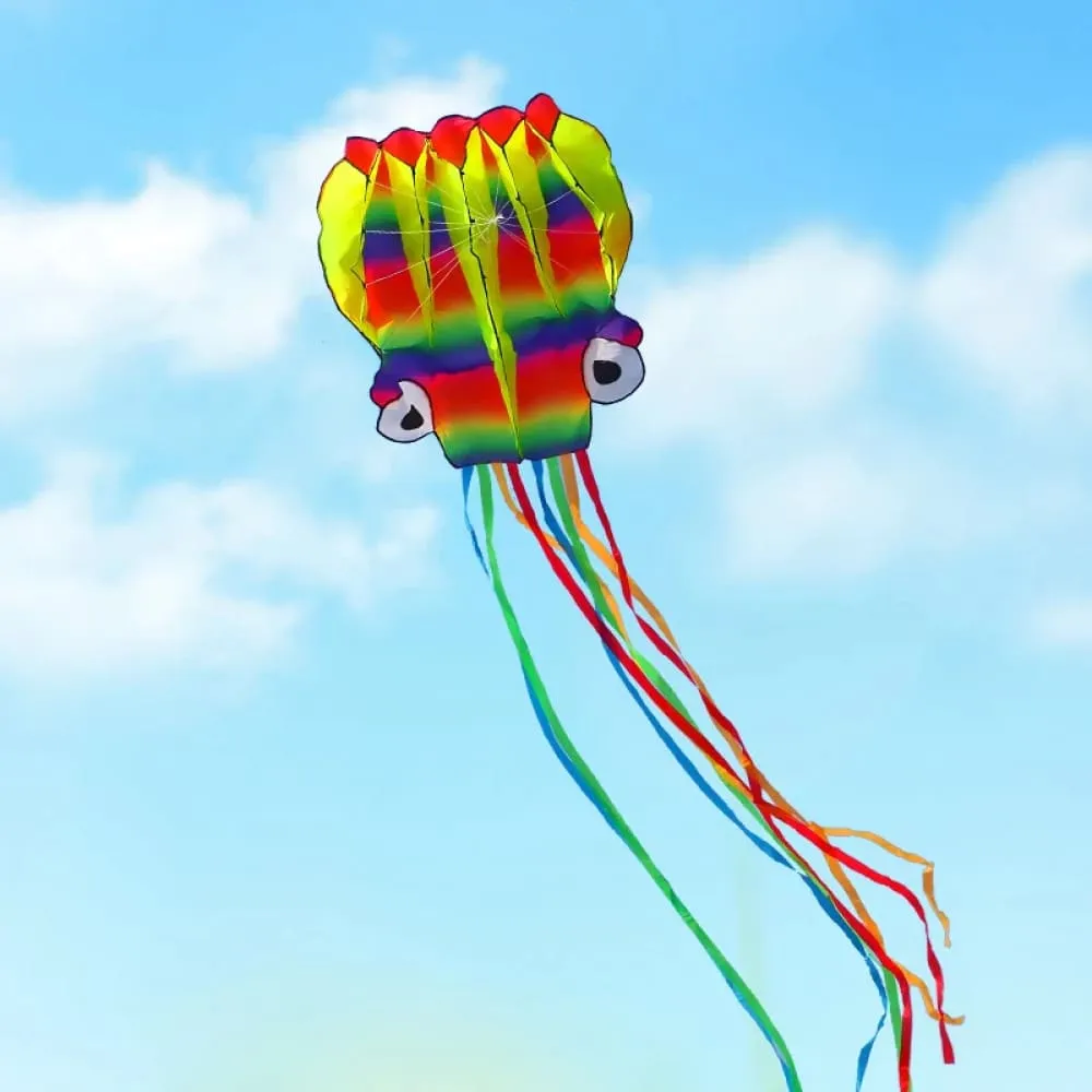 3d Octopus Soft Kite 5m Giant Kite with 100m Tire Line Giant Soft Kites for Adults Outdoor Toys