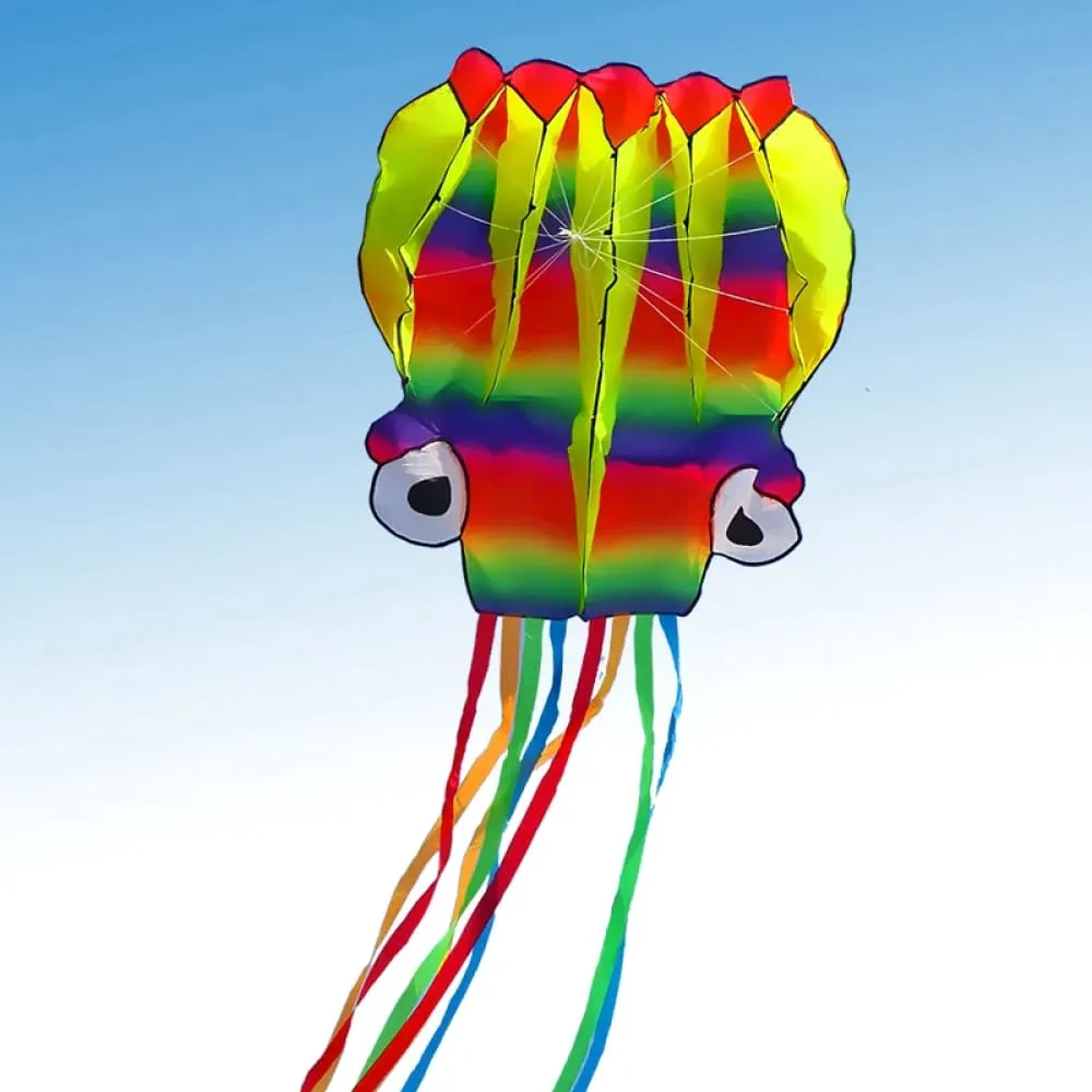 3d Octopus Soft Kite 5m Giant Kite with 100m Tire Line Giant Soft Kites for Adults Outdoor Toys
