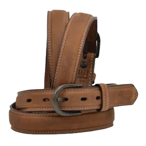 3D Western® Men's Leather Distressed Brown Belt D1184