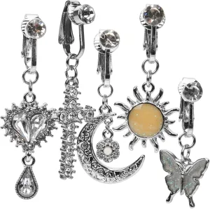 5 pcs Stainless Steel Belly Button Rings for Women Chic Navel Jewelry Fake Belly Ring Stylish Decor for Special Occasions present