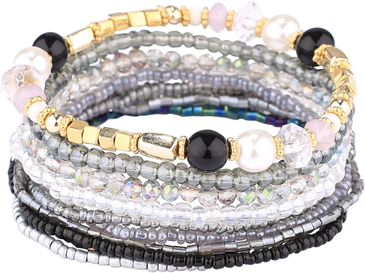 6 sets Bohemian Multilayer tassels bracelet Handmade Wrap Bracelets Bangle Jewelry Bracelets for Women