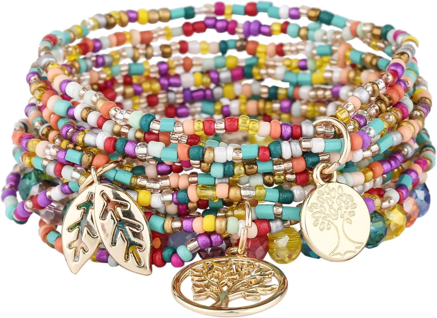 6 sets Bohemian Multilayer tassels bracelet Handmade Wrap Bracelets Bangle Jewelry Bracelets for Women