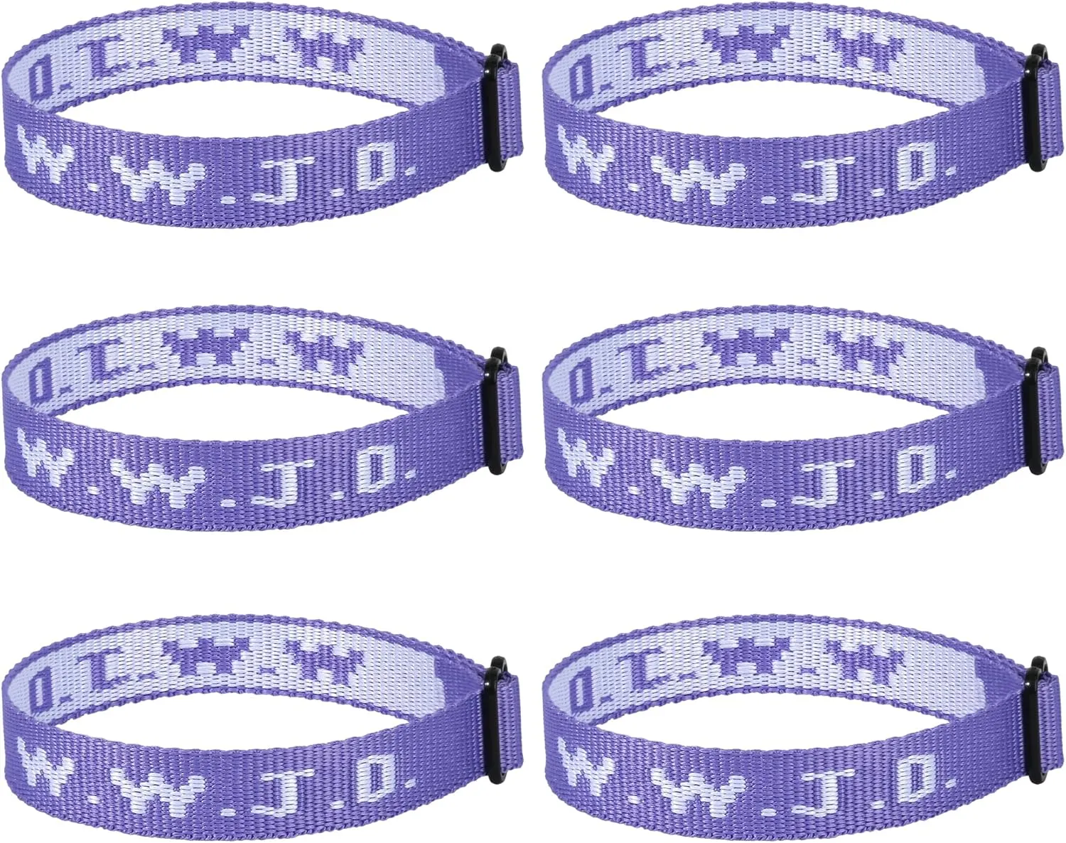 6PCS WWJD Bracelet for Women Men, Christian Gifts Wristbands, WWJD Rubber Bracelets - What Would Jesus Do Bracelet