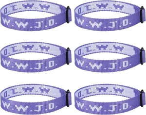 6PCS WWJD Bracelet for Women Men, Christian Gifts Wristbands, WWJD Rubber Bracelets - What Would Jesus Do Bracelet