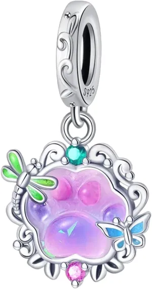 925 Sterling Silver Charms for Bracelets and Necklaces Lipstick and Perfume High Heels Dangle Pendants Heart Butterfly Bead Charms Halloween Christmas Gift for Womens