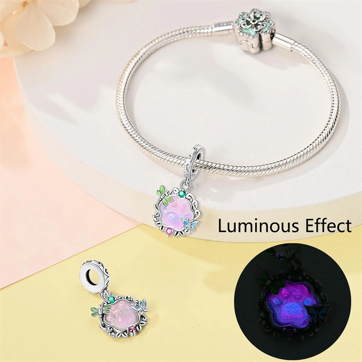 925 Sterling Silver Charms for Bracelets and Necklaces Lipstick and Perfume High Heels Dangle Pendants Heart Butterfly Bead Charms Halloween Christmas Gift for Womens