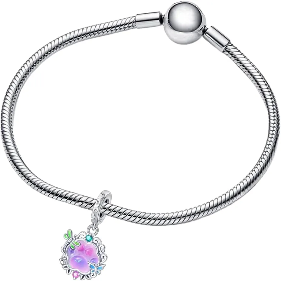 925 Sterling Silver Charms for Bracelets and Necklaces Lipstick and Perfume High Heels Dangle Pendants Heart Butterfly Bead Charms Halloween Christmas Gift for Womens
