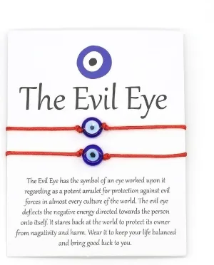 Adjustable Red Black String Blue Evil Eye Bracelets for Women Men Handmade Charm Lucky Bracelets