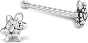 AeraVida 22G A Pair of Adorable Turtles Sterling Silver Nose Ring | Classic Sterling Silver Stud Nose Ring for women | Animal Stud Nose Ring | Chic Stud Nose Ring
