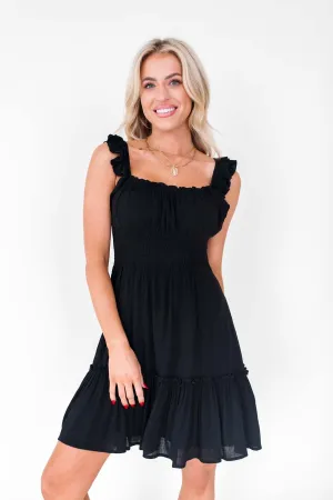 Angie Black Flowy Dress