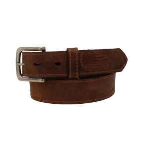 Ariat Children's Stitch USA Flag Shield Brown Belt A1307402