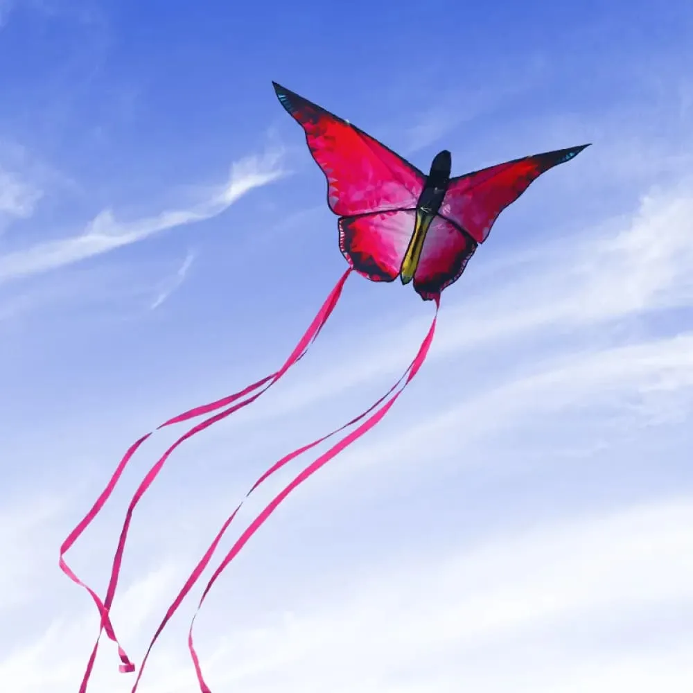 Beautiful Butterfly Kites Red Crystal Butterfly Kites with 100m Kite String Children Adults Kites Factory Outdoor Toys