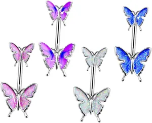 BESPORTBLE Stylish Navel Rings for Women Comfortable Piercing Jewelry and 4 Pack