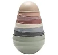 BIBS Wobbly Tower - Pastel Rainbow