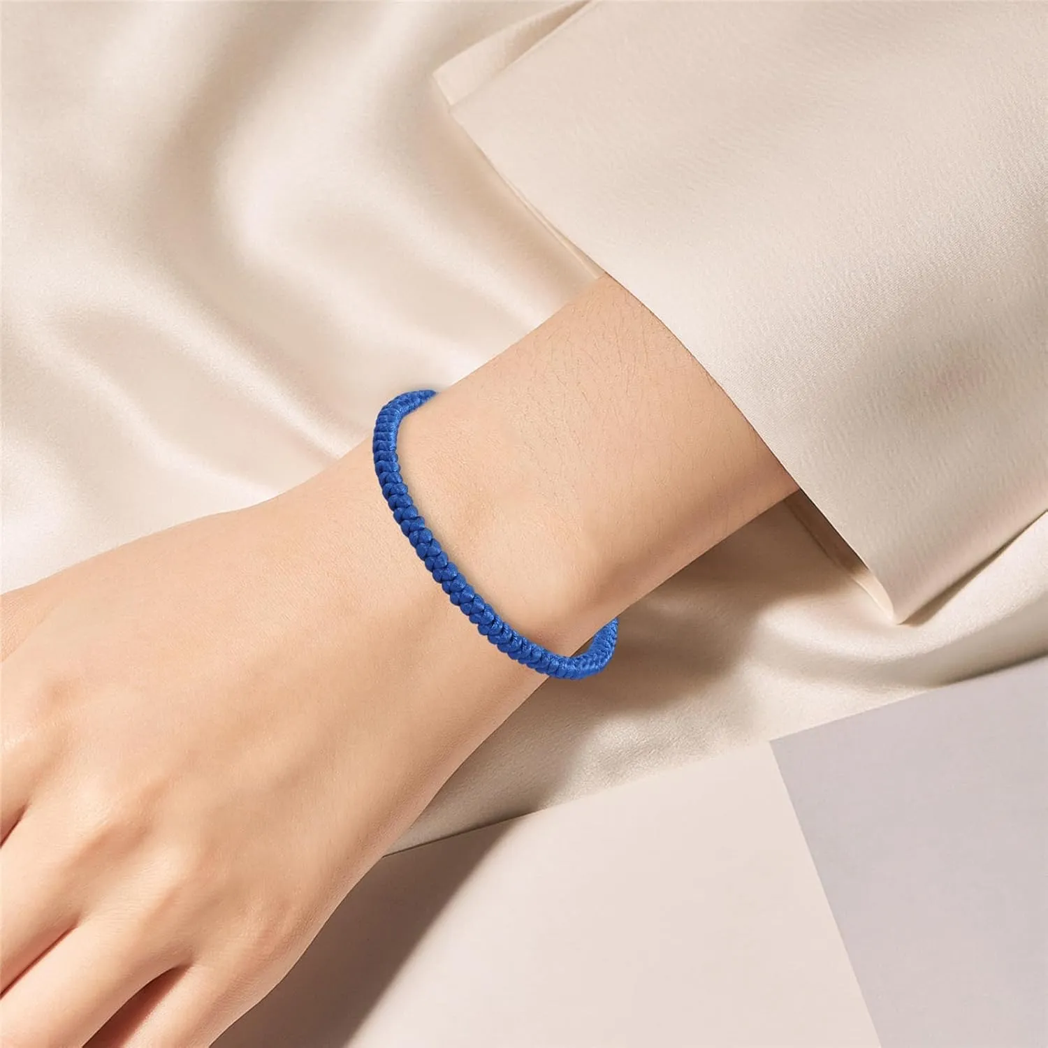 Blue Bracelets for Women - Blue Friendship Bracelet, Blue Woven Bracelets - Adjustable Size Handmade Sisterhood Bracelet