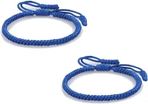 Blue Friendship Bracelets-Blue Friendship Bracelets For Women,Handmade Adjustable String Bracelet, Protection Lucky Friendship