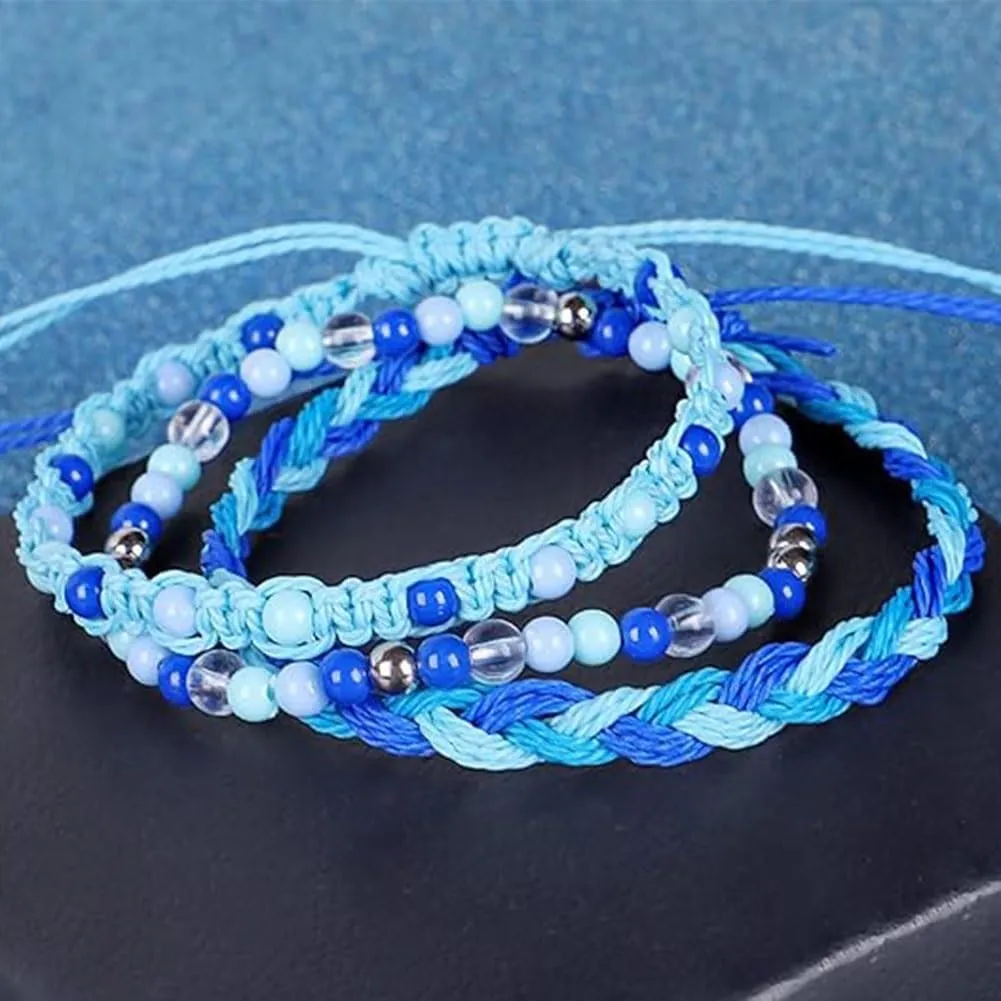 Blue Friendship Bracelets for Women, Blue Friendship Bracelet Kit, Dark Blue Beaded Friendship Bracelets