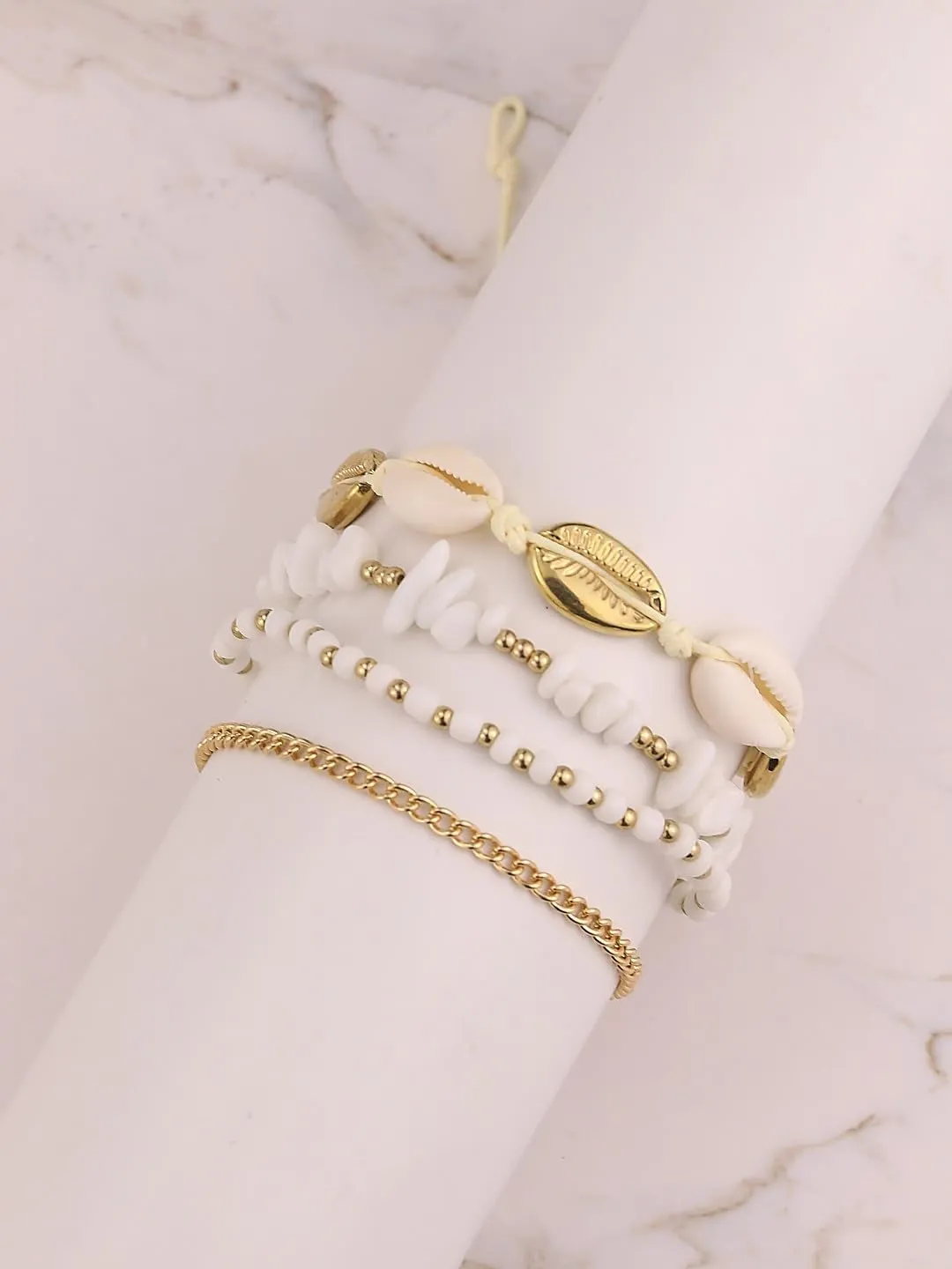 Bohemian Starfish Bracelets for Women - Adjustable Stackable Beach Bracelets, Handmade Stretchy Beaded Summer Jewelry, Perfect for Surf & Waterproof Fun