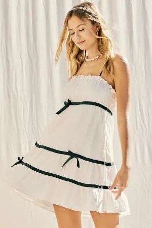 Bow Detail Short Flowy Dress