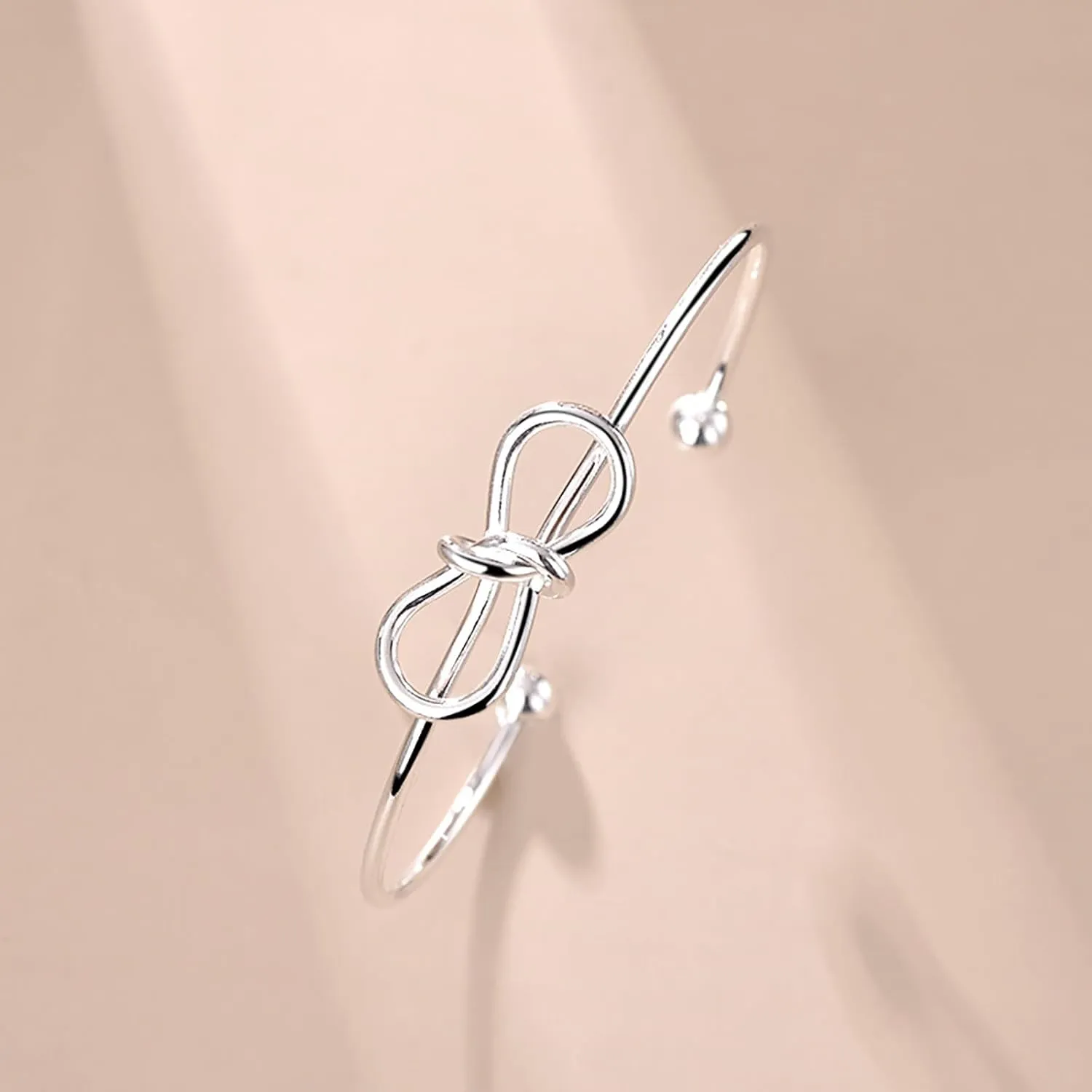 Bracelets for Women, Cuff Silver Bungles Graduation Birthday Friendship Bracelets Gifts for Her Mom Jewelry