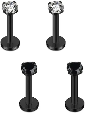 Briana Williams 16G Lip Rings Cartilage Tragus Helix Earrings Piercing Labret Stud Surgical Steel Lip Ear Piercing Jewelry 6mm 8mm 10mm Bar