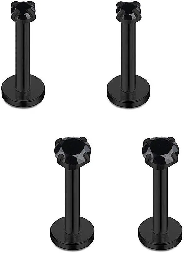Briana Williams 16G Lip Rings Cartilage Tragus Helix Earrings Piercing Labret Stud Surgical Steel Lip Ear Piercing Jewelry 6mm 8mm 10mm Bar
