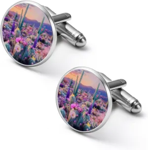 Cactus Succulent Mens Cufflinks Classic Cuff Links for Wedding Business Accessories