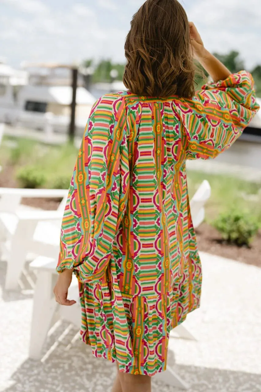 Callie Mini Dress- Abstract Mosaic