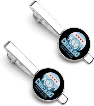 Chicago Skyscraper 1 Pair Mens Tie Clip Stylish Tie Bars Gift for Father Husband Boyfriend Business