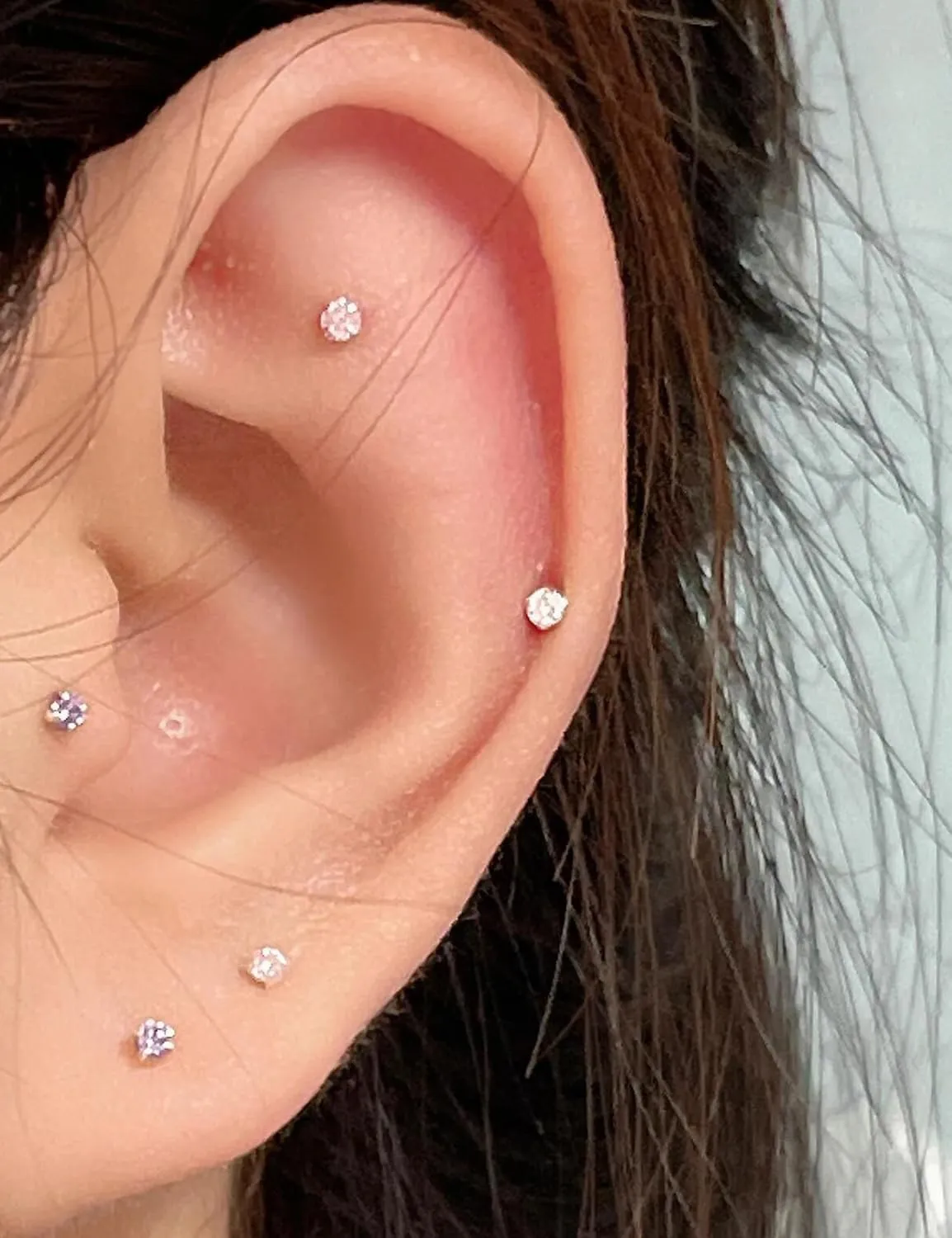 Cisyozi 20G 18G 16G Threadless Push in Nose Rings Studs With Fat Back 316L Surgical Steel Lip Labret Medusa Rings Studs Cartilage Tragus Helix Ear Earring Body Jewelry Piercing for Women Men 7mm Bars