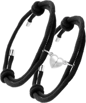 CJIAYUJEW Couples Bracelets Matching Bracelets for Couples Boyfriend friend Best Friend,2 Pieces Friendship Cross Bracelet, Handmade Heart Matching Couple Bracelets for Women Men