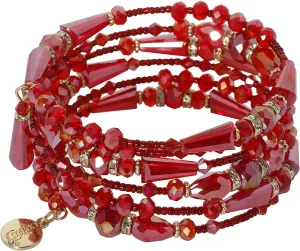 Coiris Boho Multilayer Beaded Bracelets for Women Bohemian Stretch Layered Bead Bracelets Charm Bangle Handmade Jewelry