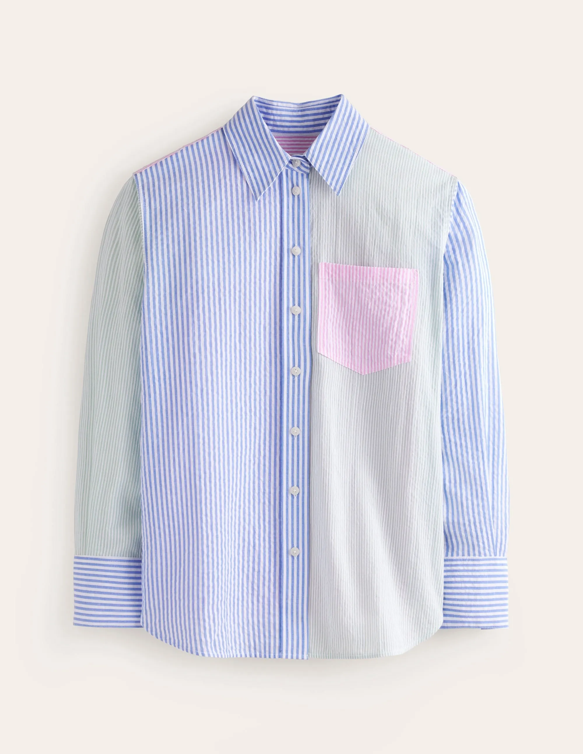Connie Seersucker Shirt-Hotch Multi