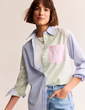 Connie Seersucker Shirt-Hotch Multi