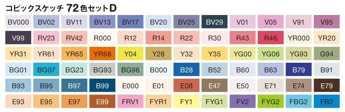 Copic Sketch Colors Sets D