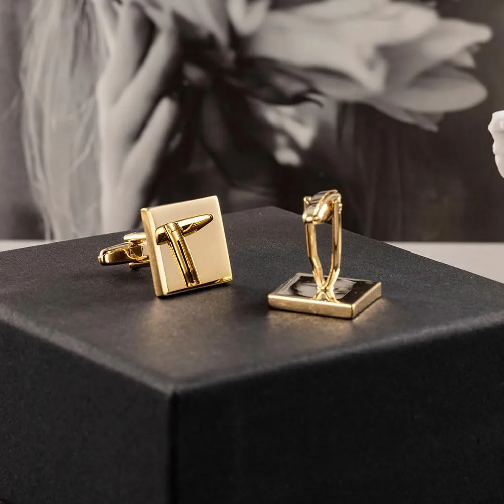 Copper Cuff Links for Men Business Wedding Banquet Shirt Accessories Cufflinks Jewelry Gifts for Father Husband Son Boyfriend