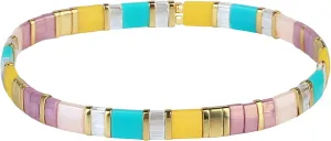 CQUAN CHI Delicate Tila Beaded Bracelet for Women Stretch Bracelets Handmade Boho Friendship Bracelets