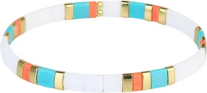 CQUAN CHI Delicate Tila Beaded Bracelet for Women Stretch Bracelets Handmade Boho Friendship Bracelets