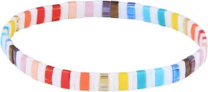 CQUAN CHI Delicate Tila Bracelet Stretch Beaded Bracelets Handmade Friendship Beads Bracelets for Women Jewelry