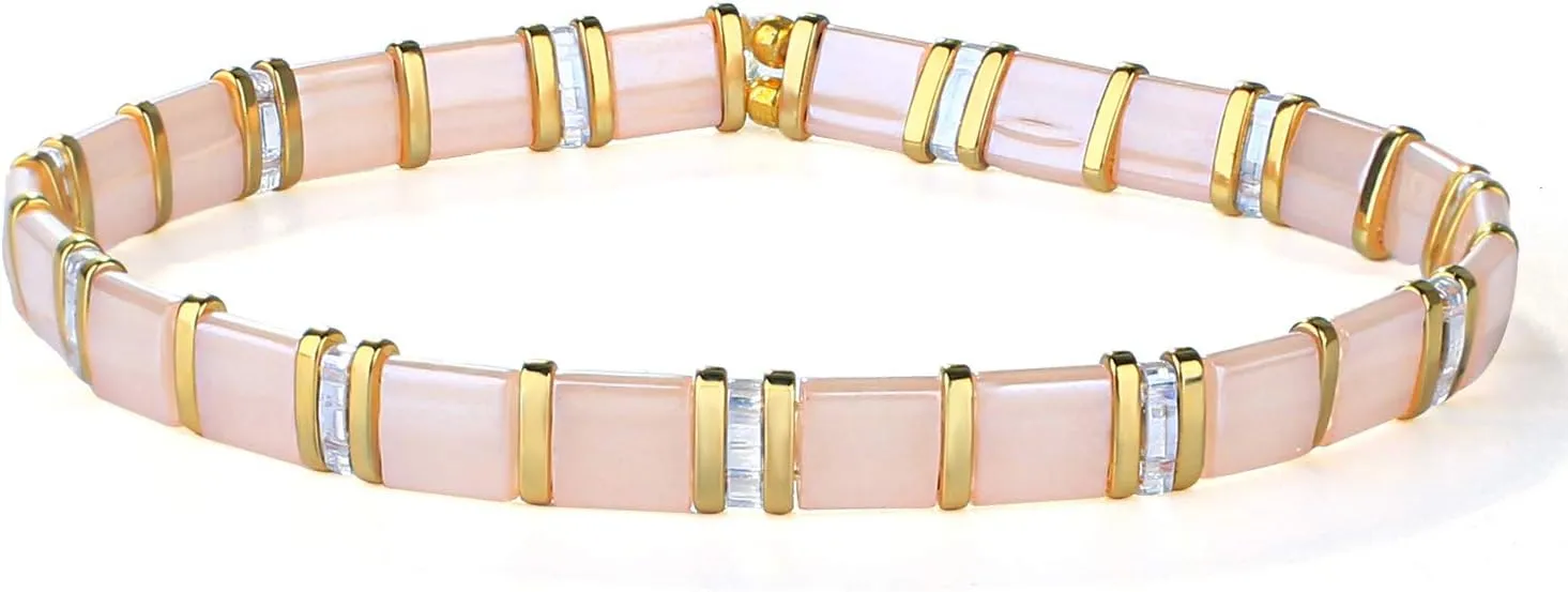 CQUAN CHI TILA Stretch Bracelets Boho Friendship Bracelet Handmade Fashion Beadds Bracelets for Women Jewelry