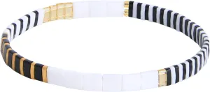 CQUAN CHI Women Stackable Tila Bead Bracelets Flat Bead Bracelet Boho Friendship Bracelets Stretch Bracelet 40C