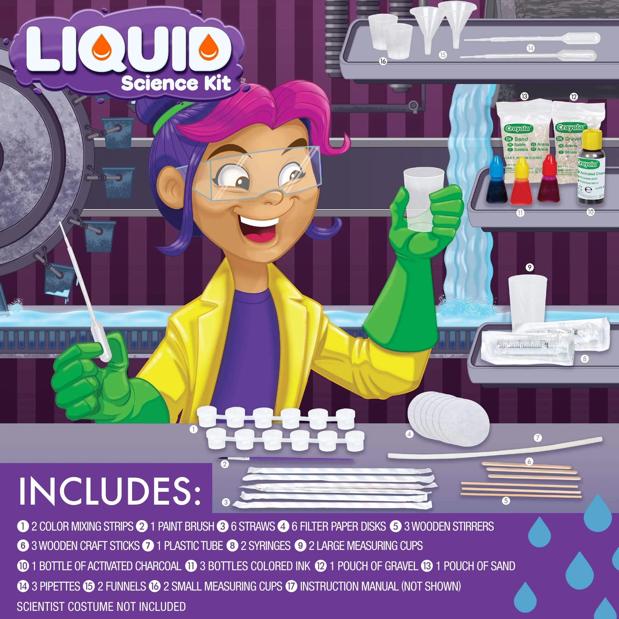 Crayola Liquid Science Kit for Kids' Experiments